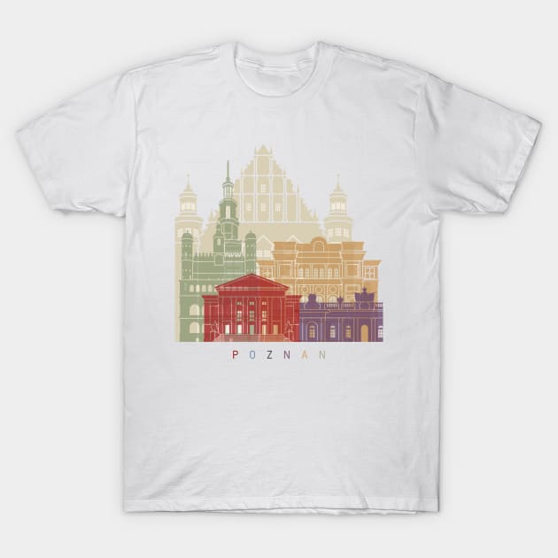 Poznan skyline poster T-Shirt by PaulrommerArt